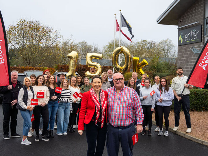 Web Entier Celebrate 150k Raised for FoA Peter and Fiona Bruce